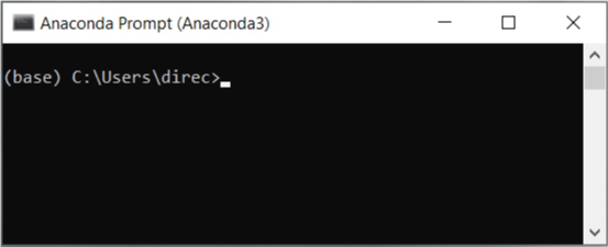 A screenshot of the Anaconda Prompt